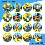 Dog Man Eco-Friendly Disposable Party Tableware Kit Paper Plates Cups Cake Flag Sqiral Honeycomb Brooch Kids Birthday Party Kit