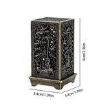 Square Vertical Incense Burner Small Xiangyun Alloy Incense Holder Indoor Aromatherapy Home Ornament Chinese Plum Inense Burners