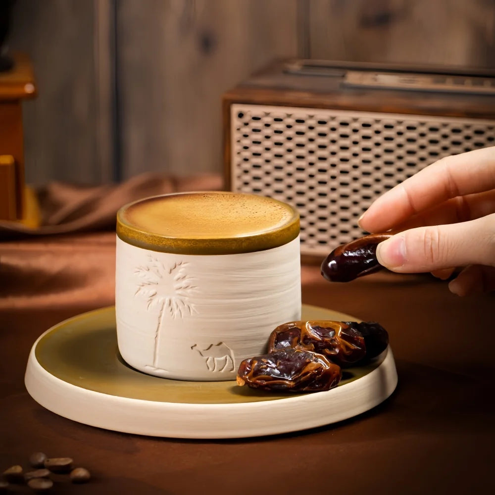 Ceramic Coffee Cup Tea Cup Middle East Desert Camel Coconut Tree Creative Easy To Clean Office Home Kitchen Luxury Gift Cup