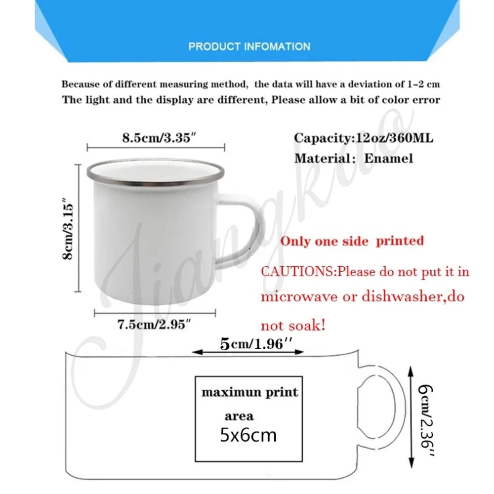 Merci Aesh French Printed Mug Creative Coffee Cups Drinks Enamel Cup Outdoor Camping Handle Drinkware Thanks Gifts for Teacher
