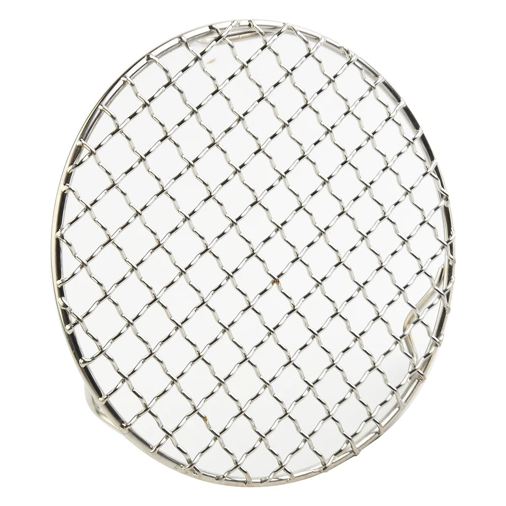 13-35cm Stainless Steel Round Bbq Net With Foot Barbecue Round Cooling Baking Rack Camping Outdoor Mesh Wire Net