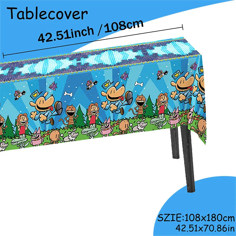 Birthday Party Decoration Foil Latex Balloon For Kids Event Supplies Man Dog Disposable Tableware Banner Backdrop Mask