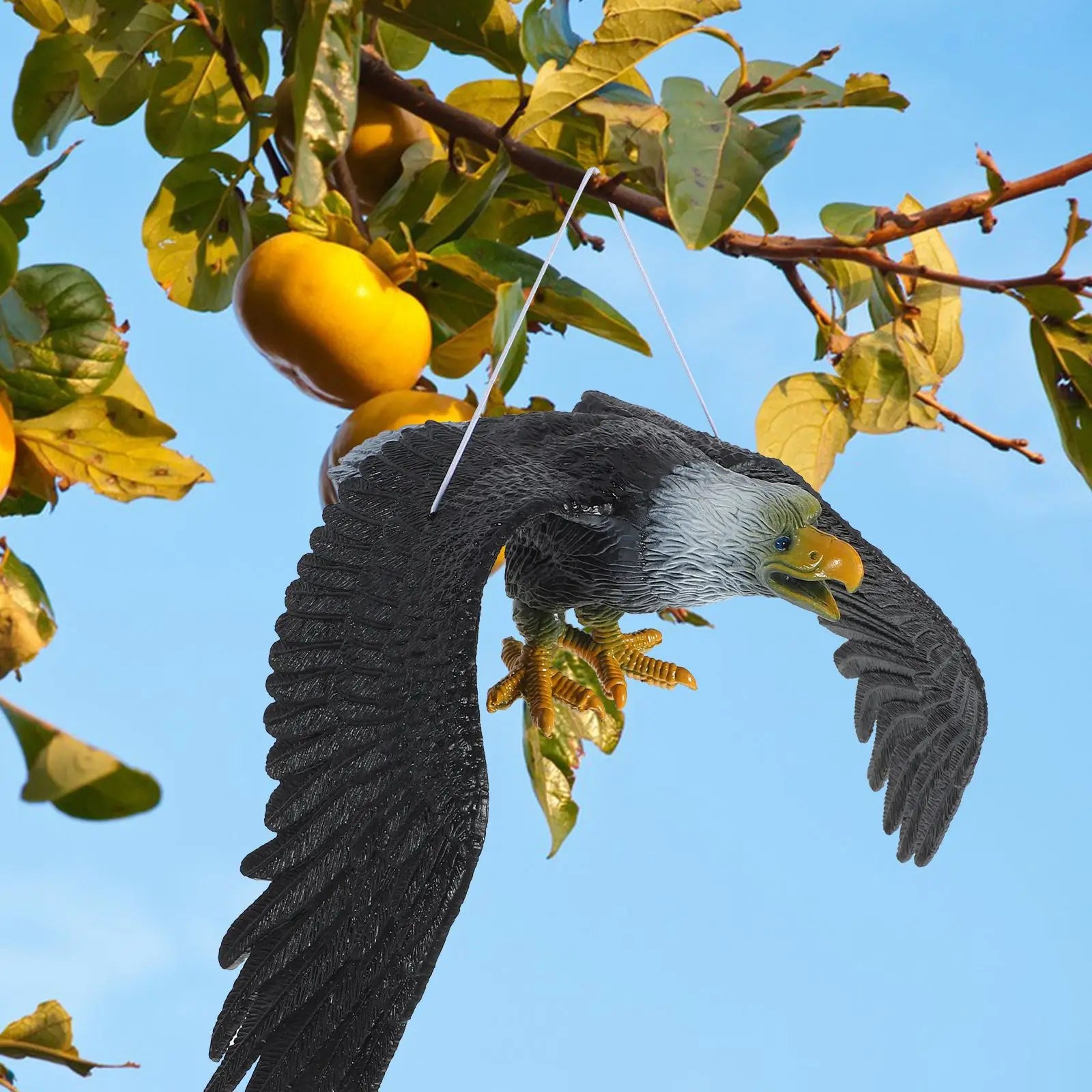 Simulated Eagle Model Hanging Bird Animal Statue Realistic Plastic Eagle Ornament orchard protect Hanging Eagle Deco