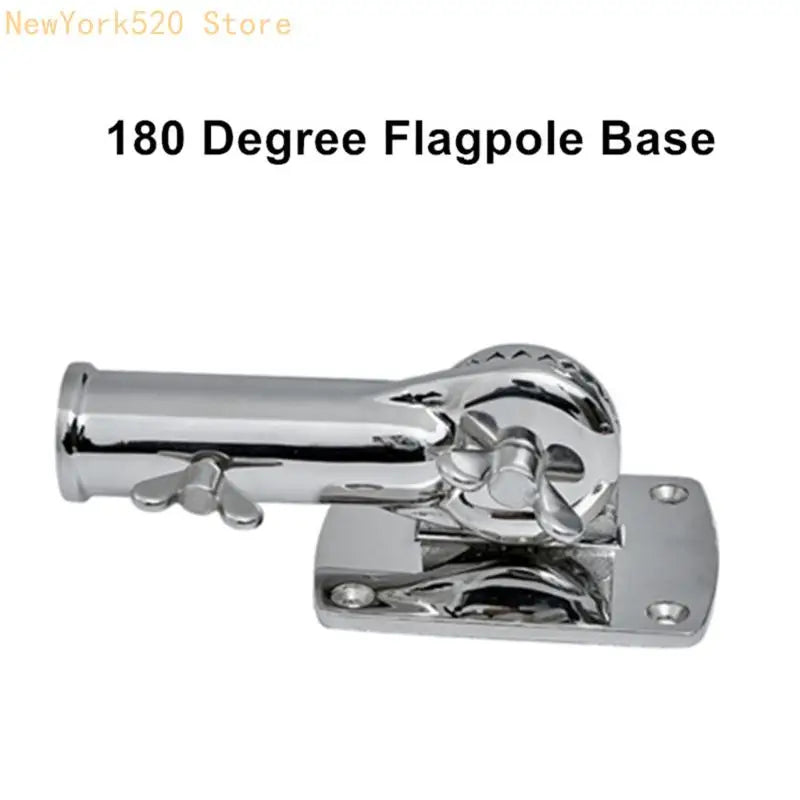 N84C Flag Rod Holder Heavy Duty Stainless Steel Flag Rod Bracket 180° Adjustable Flag Rod Mount for House Outside