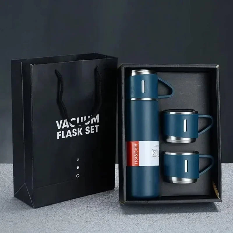 New 500ML Thermos Bottle Water Insulated Stainless Steel Vacuum Bottles Gift Set Coffee Thermo Suit Portable Business Office