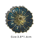 1pc Alloy Incense Burner Stick Holder Plate Buddhism Lotus Line Incense plate Sandalwood Coil Base Temples Home Decor