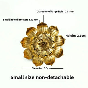 1pc Alloy Incense Burner Stick Holder Plate Buddhism Lotus Line Incense plate Sandalwood Coil Base Temples Home Decor