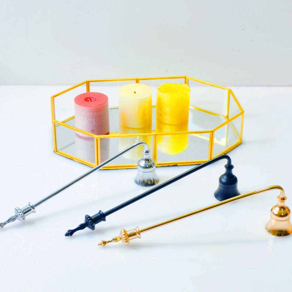 Bell Candle Wick Snuffer Candlestick Holder Candle Accessories Extinguishing Tool Incense Jar Supplies Long Handle Metal Snuffer