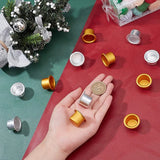 10PCS Mini Round Aluminium Candle Cup Gold Silver DIY Candlestick Making Tray Holder Container Set Accessories Home Party Decor