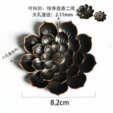 1pc Alloy Incense Burner Stick Holder Plate Buddhism Lotus Line Incense plate Sandalwood Coil Base Temples Home Decor