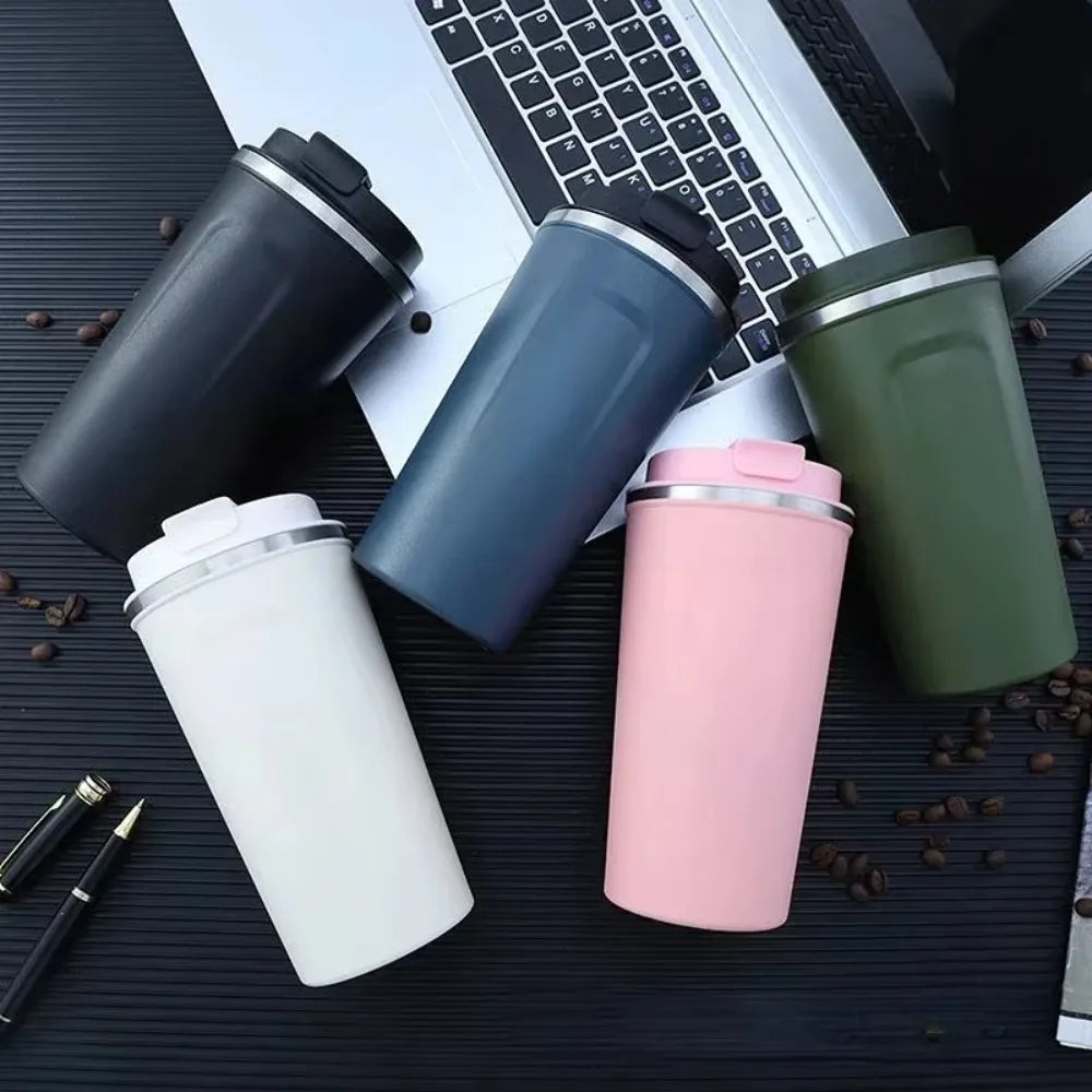 New 380/510ML Travel Stainless Steel Coffee Cup Thermal Mug Leak-Proof Thermos Bottle Tea Coffee Mug Vacuum Flask Insulated Cup