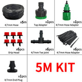 Micro Drip Irrigation System Portable 20M Automatic Watering with Adjustable Drippers Misting Watering Kits Garden Hose