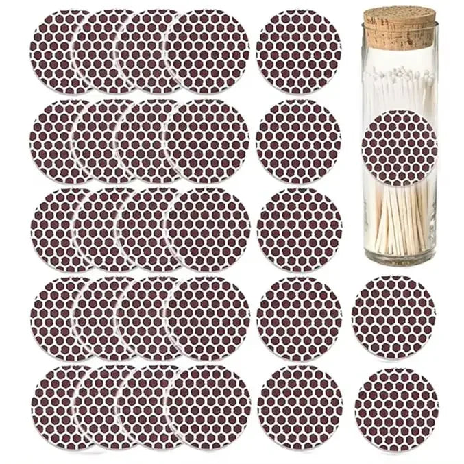 Round Matches Sticker Strip Household Matchstick Striker Striker Paper Fire Paper Matchstick Paper Accessories DIY Handmade