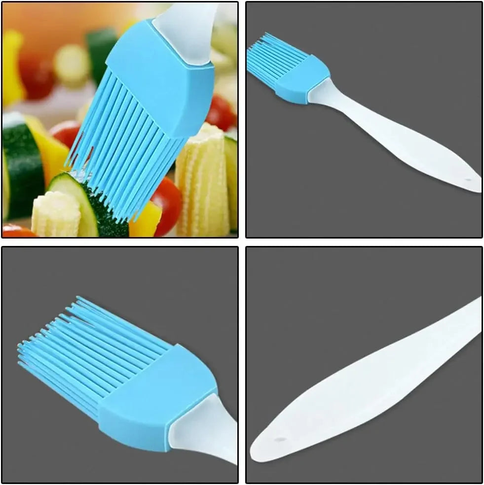 3PCS Silicone Basting & Pastry Brush Great for BBQ Meat Cake Heatproof Pastry Brush Set for BBQ Grill Baking Kitchen Accessories