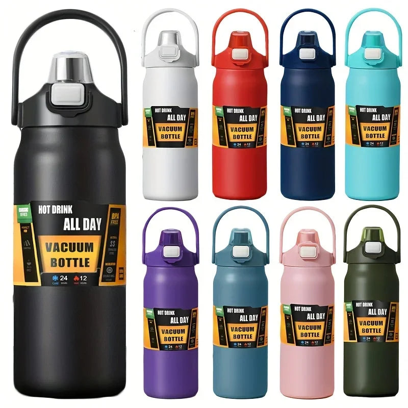 Stainless Steel Thermo Bottle 1.5L Large Capacity Thermo Water Portable 1500ml Vacuum Mug Thermos Insulated Cup 1L Tumbler