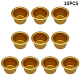 10PCS Mini Round Aluminium Candle Cup Gold Silver DIY Candlestick Making Tray Holder Container Set Accessories Home Party Decor