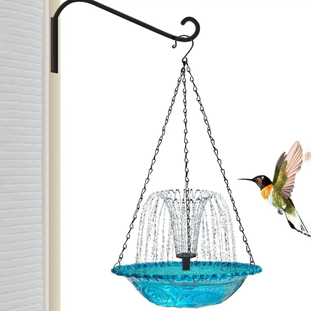 Plastic Fountain Bird Feeder Metal Large Capacity Bird Water Dispenser Hanging Durable Hummingbird Drinker Garden
