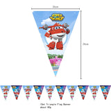 Super Wings Foil Balloon Tableware Kids Toy Baby Shower Baptism Cartoon Gift Packing Disposable Birthday Party Decortions Supply