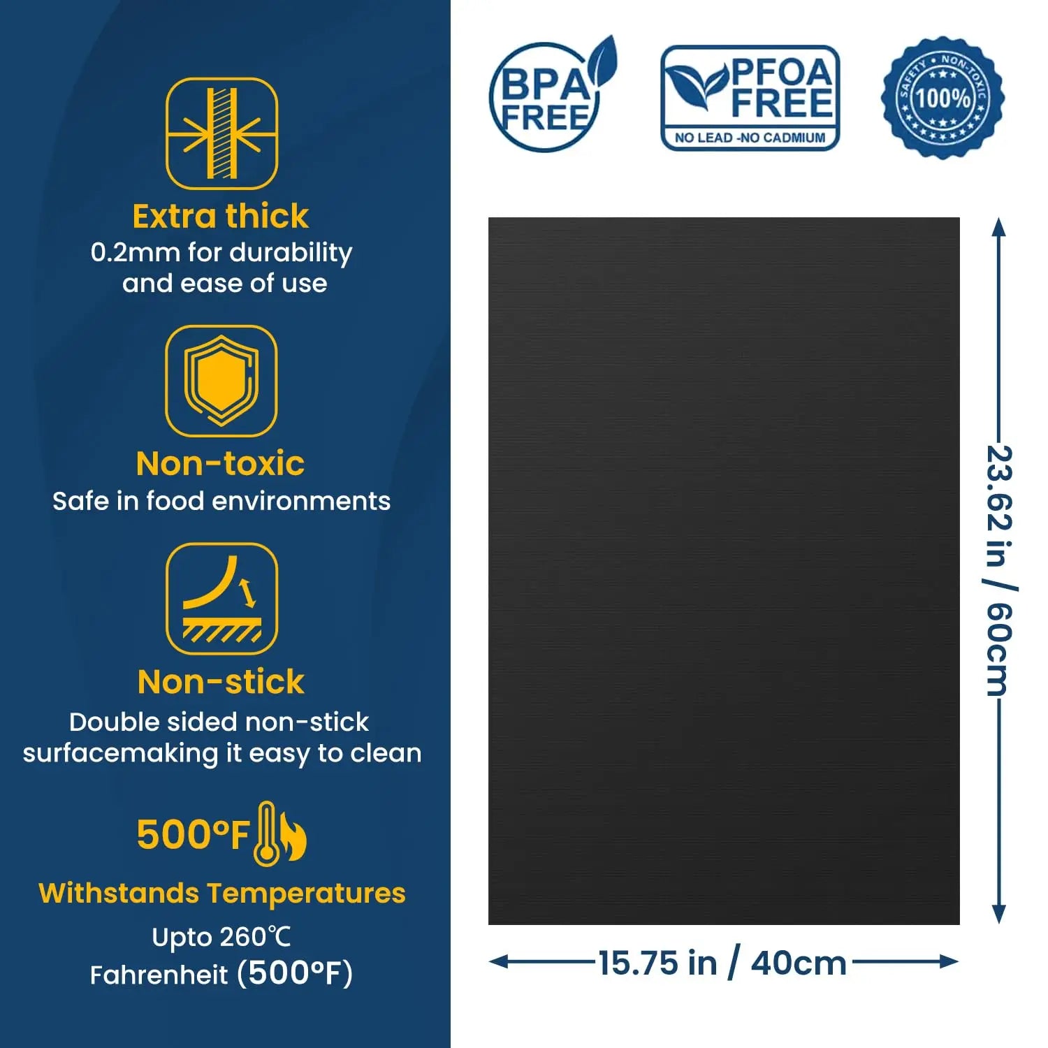 60*40cm Non-stick BBQ Grill Mat Baking Mat Barbecue Tool Cooking Grilling Sheet Heat Resistance Easily Cleaned Kitchen BBQ Tool