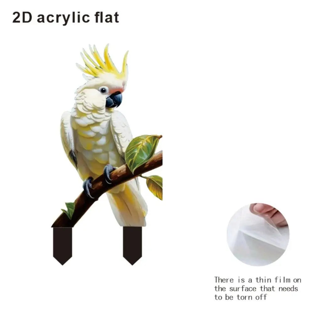 Acrylic Bird Garden Pile Cute Waterproof Garden Floor Plugs Creative Multi Functional Animal Mini Figurine Lawn