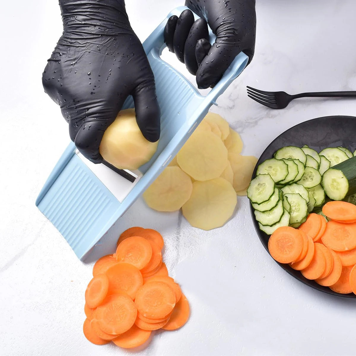 5 in 1 Mandoline Slicer for Kitchen Vegetable Slicer Multi Blade Potato Chip, Veggie Slicer, Vegetable Cutter, Julienne Shredder