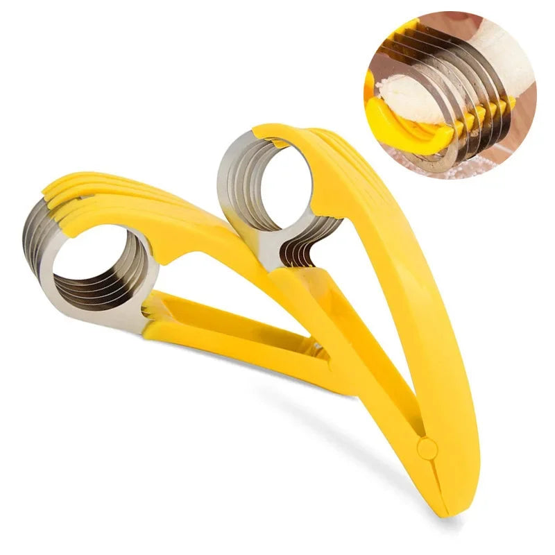 Kitchen Manual Banana Slicer Sausage Chopper Stainless Steel Cucumber Salad Cutter Fruit Vegetable Food Processors Cooking Tools