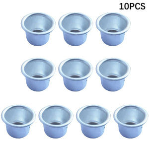 10PCS Mini Round Aluminium Candle Cup Gold Silver DIY Candlestick Making Tray Holder Container Set Accessories Home Party Decor