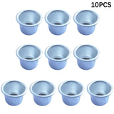 10PCS Mini Round Aluminium Candle Cup Gold Silver DIY Candlestick Making Tray Holder Container Set Accessories Home Party Decor