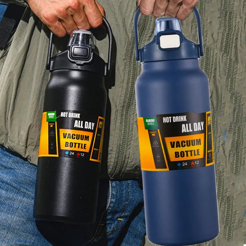 Stainless Steel Thermo Bottle 1.5L Large Capacity Thermo Water Portable 1500ml Vacuum Mug Thermos Insulated Cup 1L Tumbler